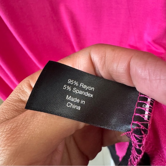 NEW Lane Bryant Long Sleeve Blouse Top Plus Size 26/28 Pink Black Casual Work - Picture 4 of 7